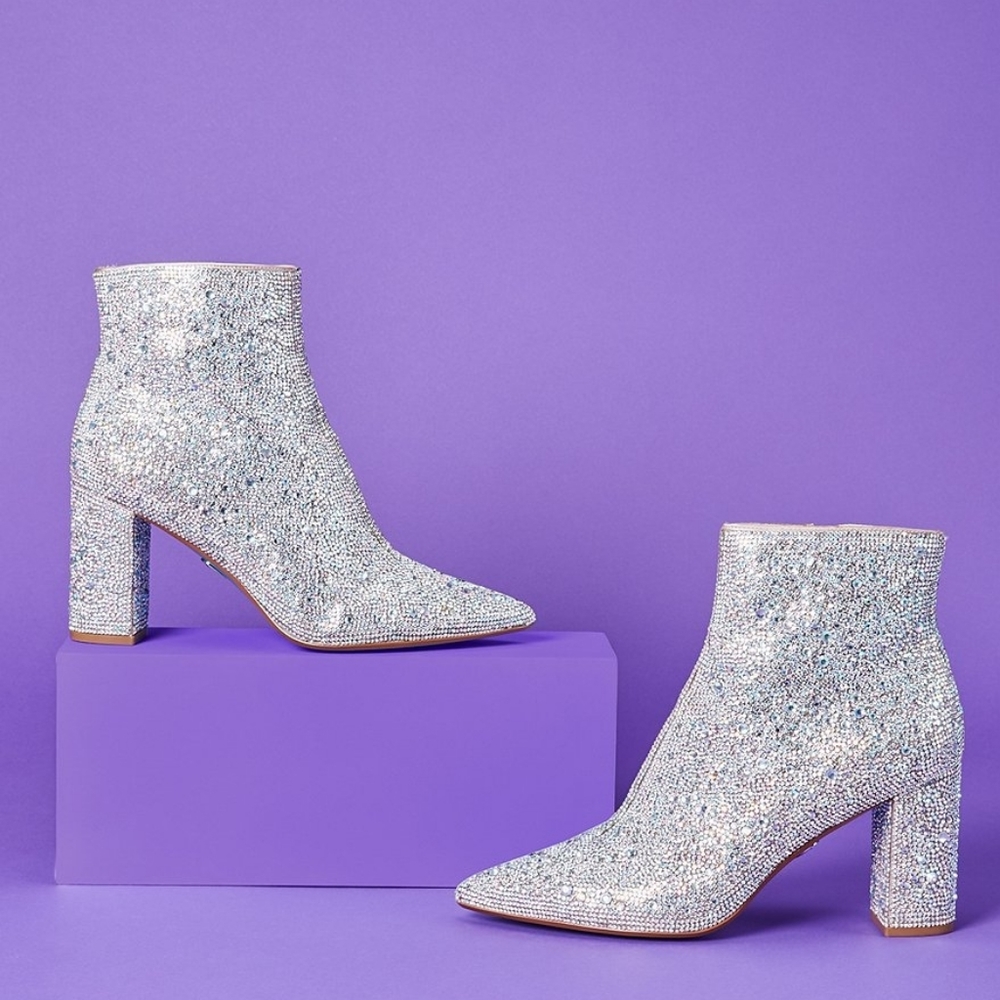Betsey Johnson Cady Rhinestone Booties